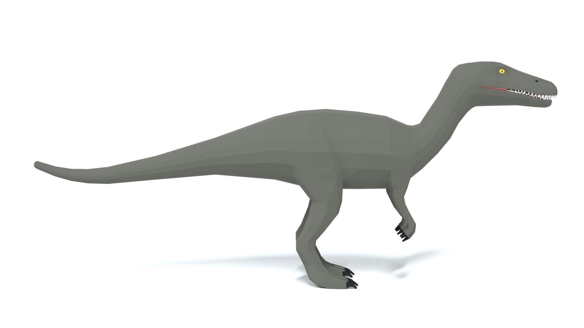 Low Poly Cartoon Baryonyx Dinosaur Low-poly 3D model_5