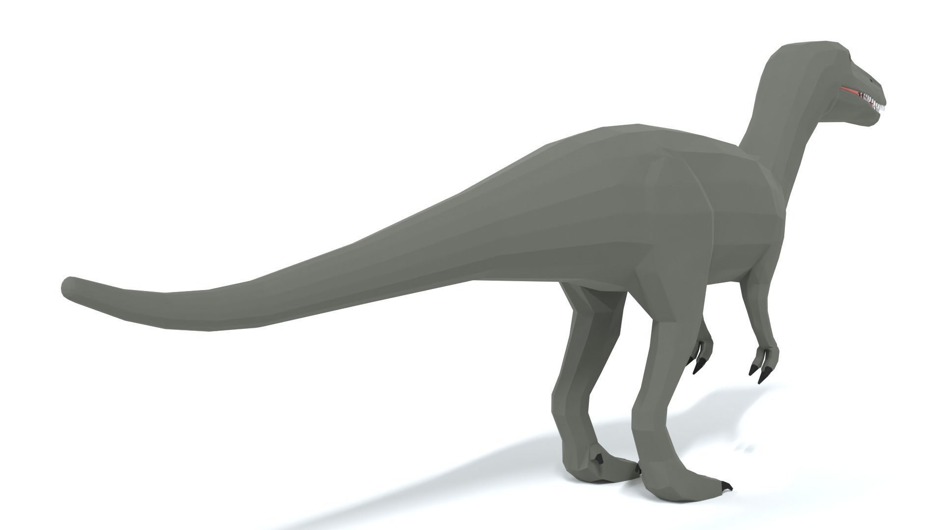 Low Poly Cartoon Baryonyx Dinosaur Low-poly 3D model_4