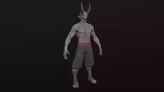 The vampire fiend Low-poly 3D model
