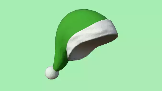 Santa Claus Hat 02 Green - Character Design Fashion