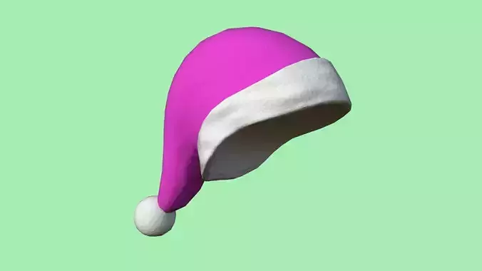 Santa Claus Hat 03 Pink - Character Design Fashion