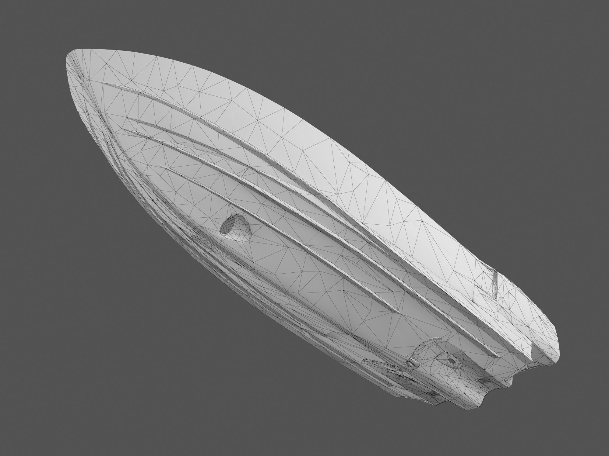 Yacht hull clean and ruined Low-poly 3D model_13