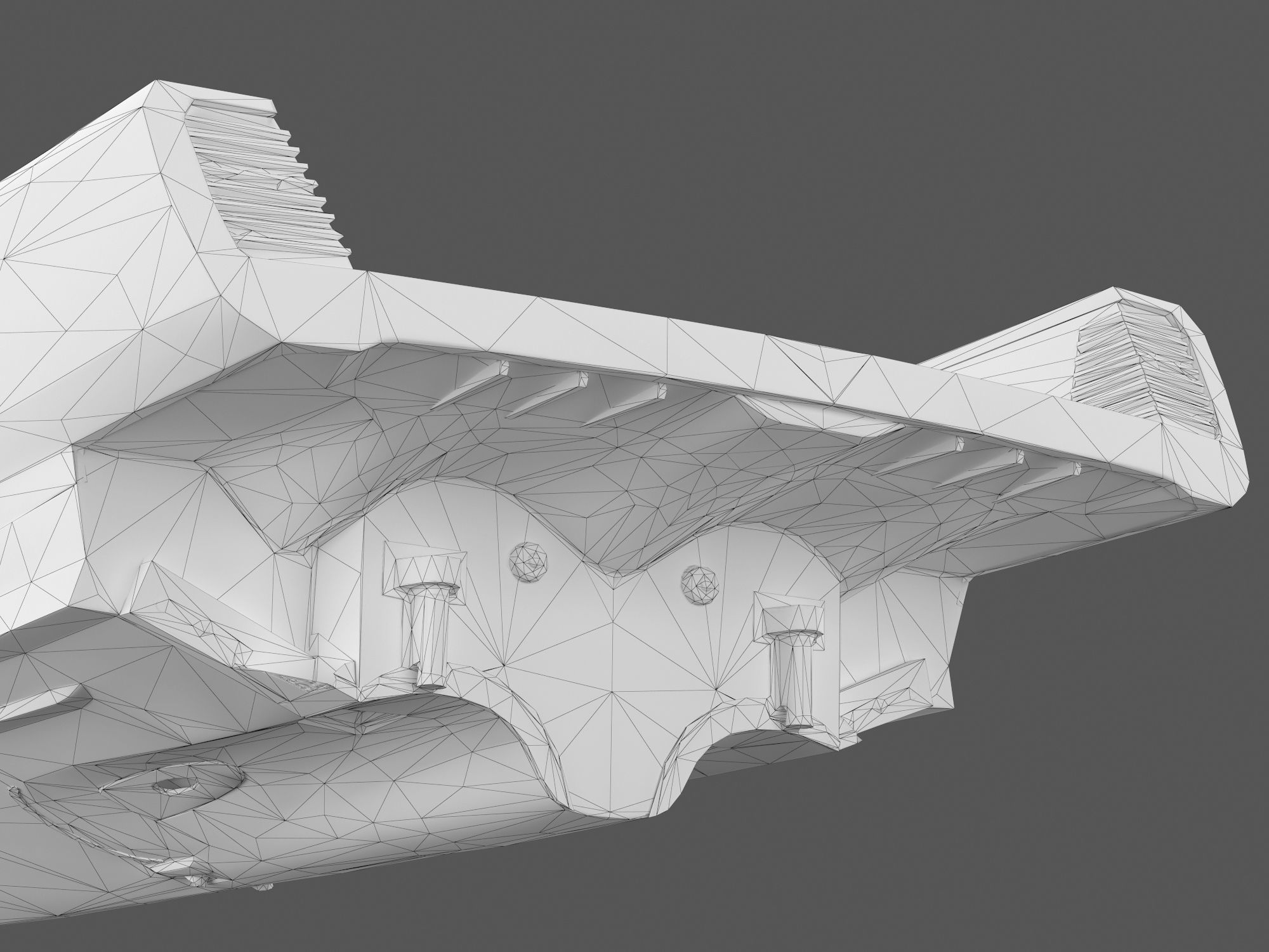 Yacht hull clean and ruined Low-poly 3D model_15