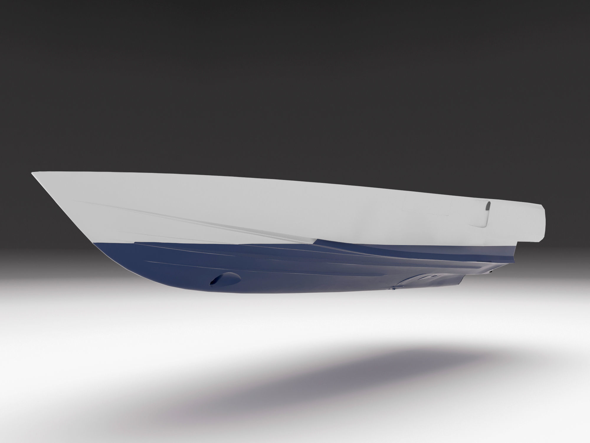 Yacht hull clean and ruined Low-poly 3D model_3