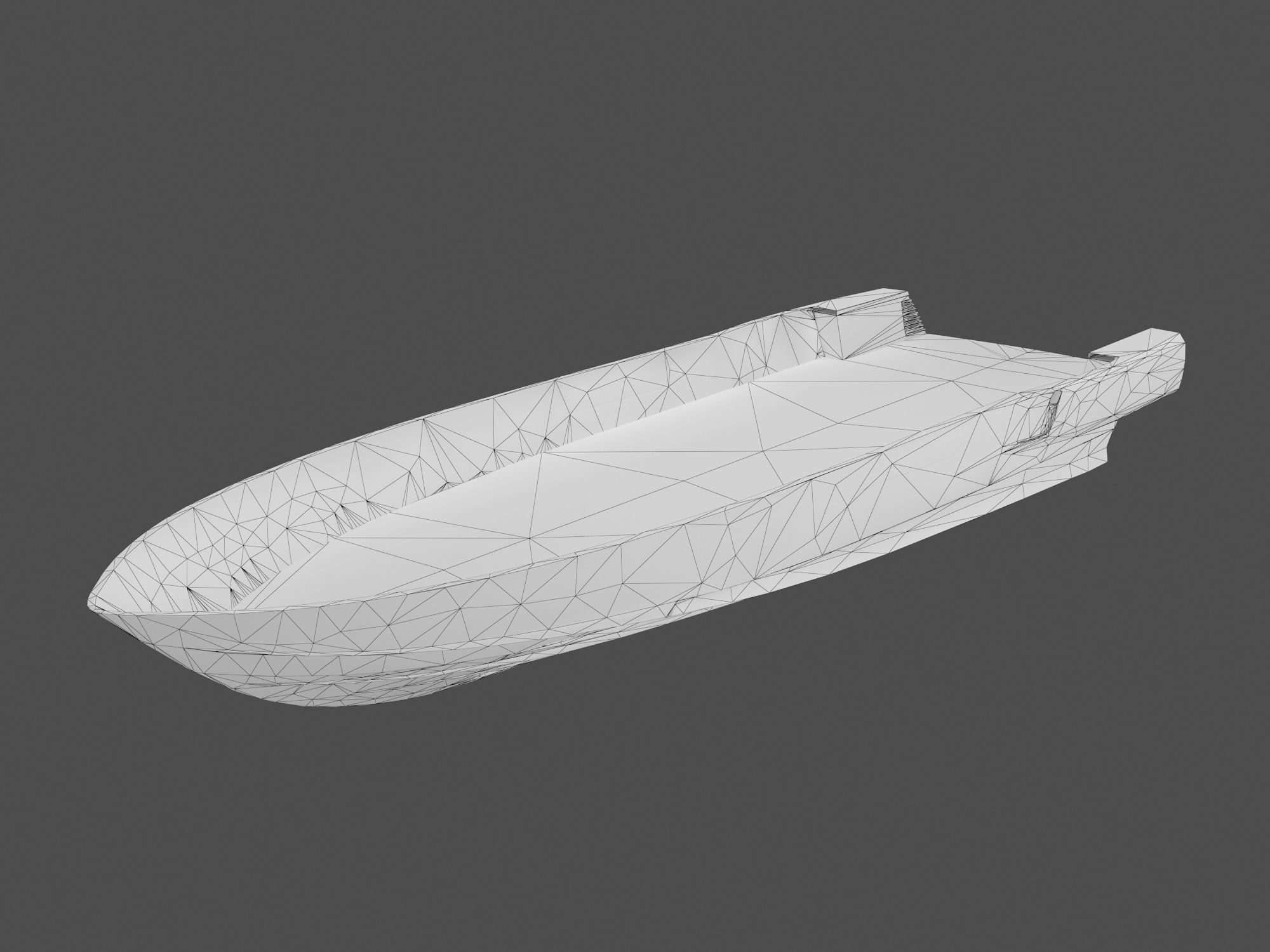 Yacht hull clean and ruined Low-poly 3D model_12
