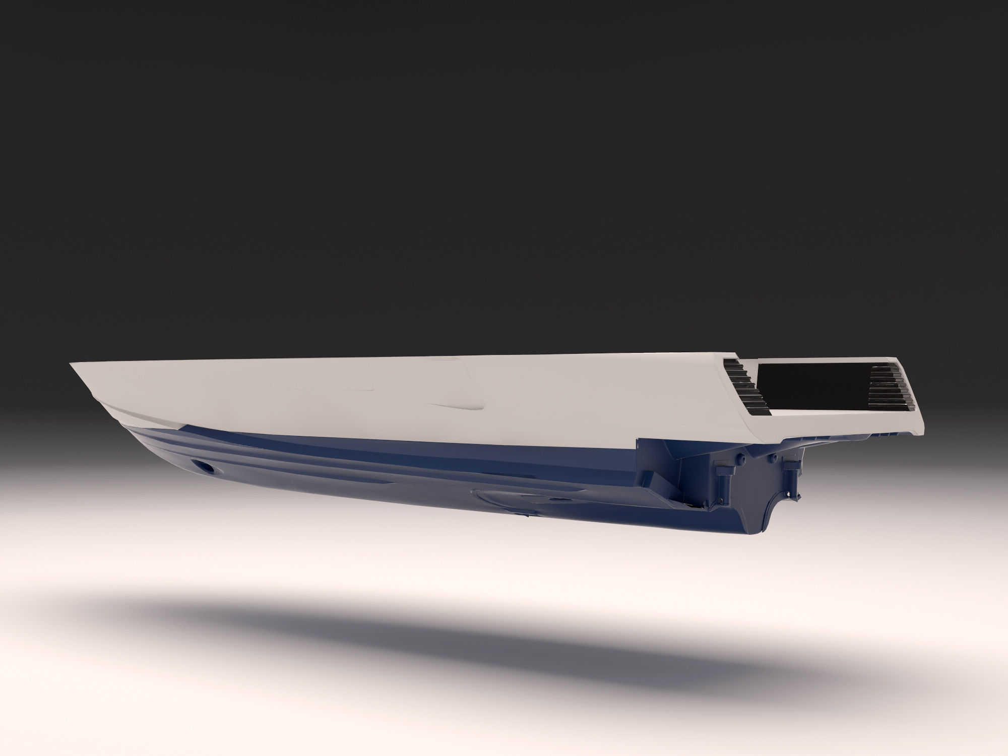 Yacht hull clean and ruined Low-poly 3D model_18
