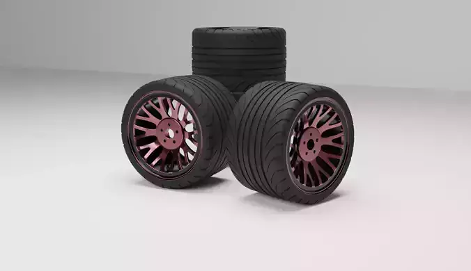 Modern sport car  Low-poly 3D model