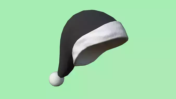Santa Claus Hat 06 Black - Character Design Fashion
