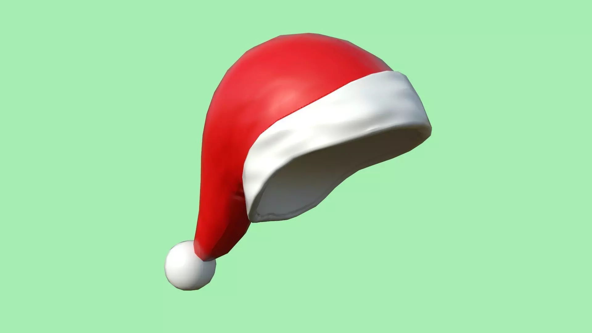 Santa Claus Hat 07 Red Cartoon - Character Design Fashion Low-poly 3D model