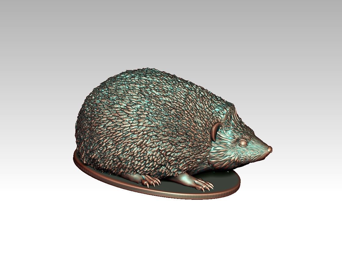 HEDGEHOG in bronze 3D print model_1