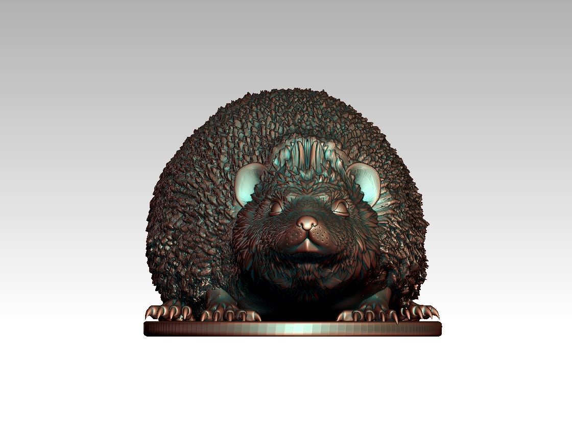HEDGEHOG in bronze 3D print model_7