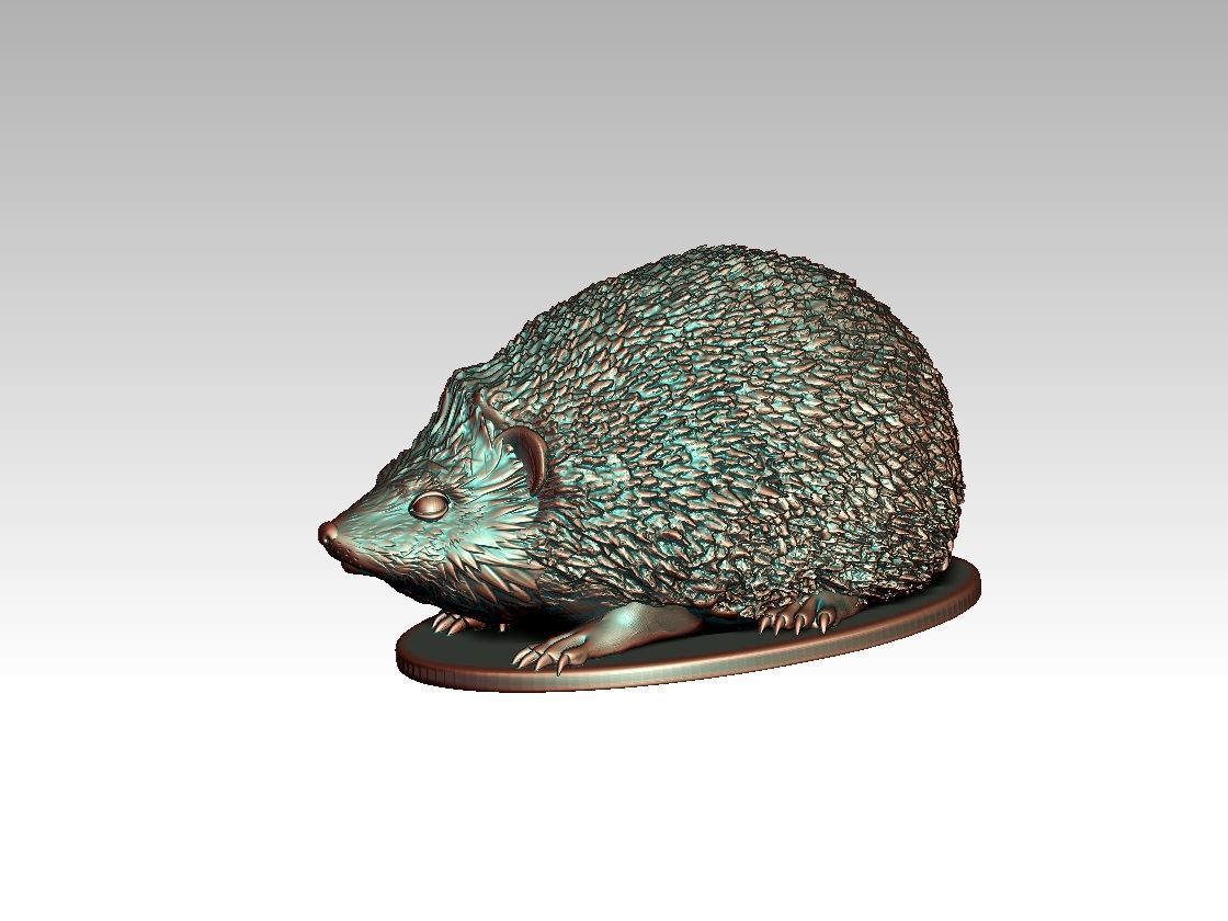 HEDGEHOG in bronze 3D print model_21