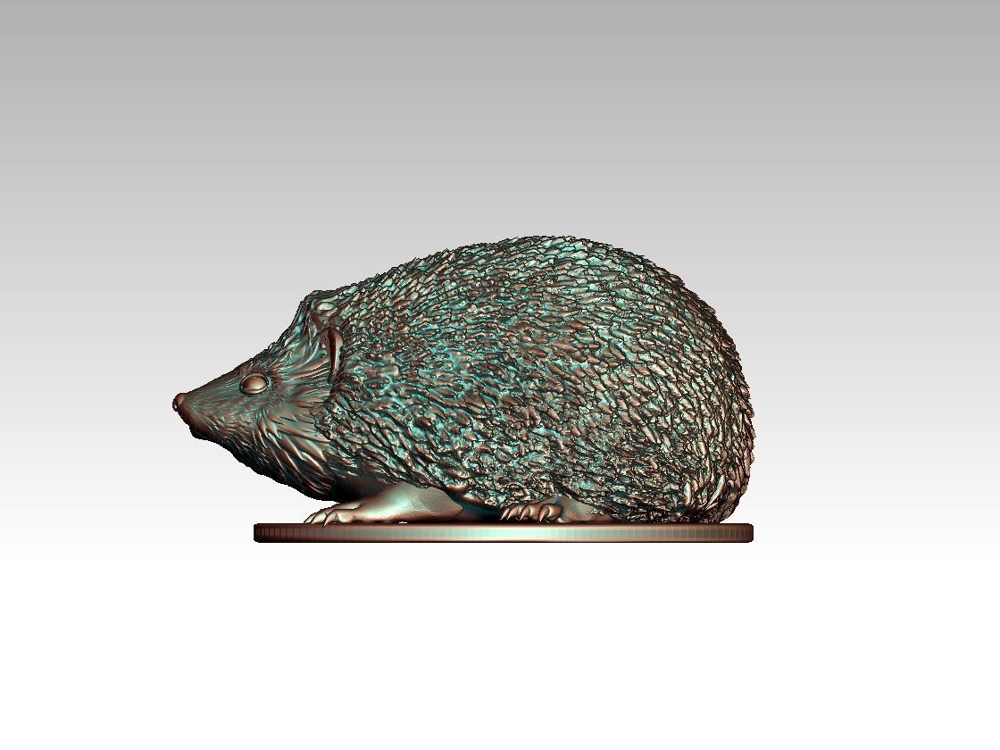 HEDGEHOG in bronze 3D print model_2