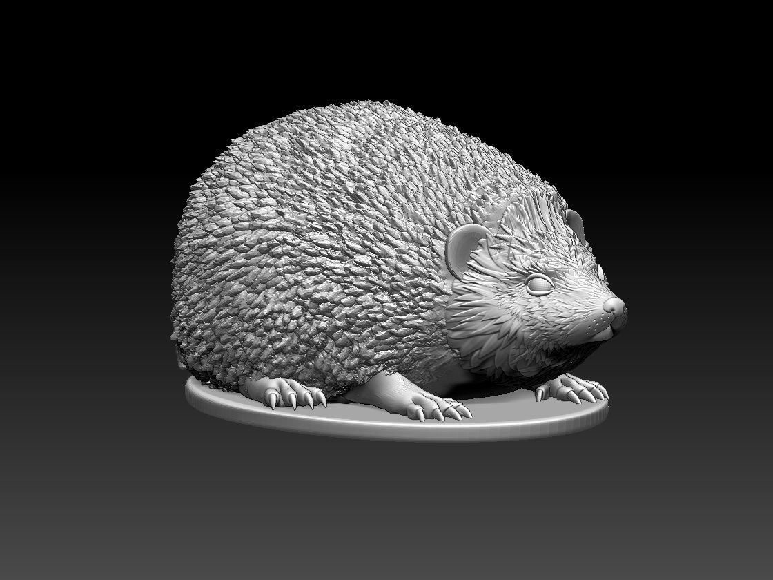 HEDGEHOG in bronze 3D print model_16