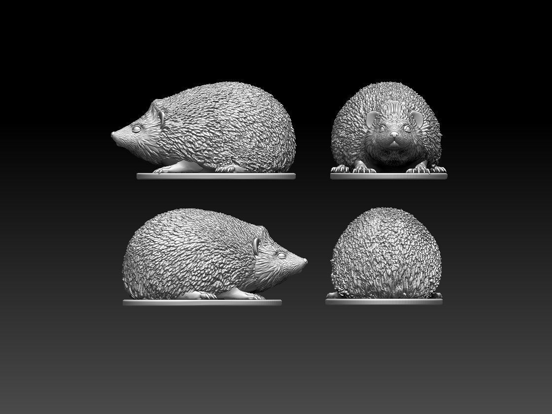 HEDGEHOG in bronze 3D print model_32