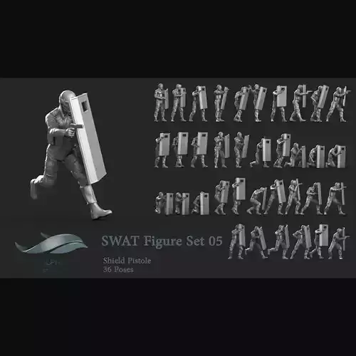 SWAT Figure Set 05 3D print model