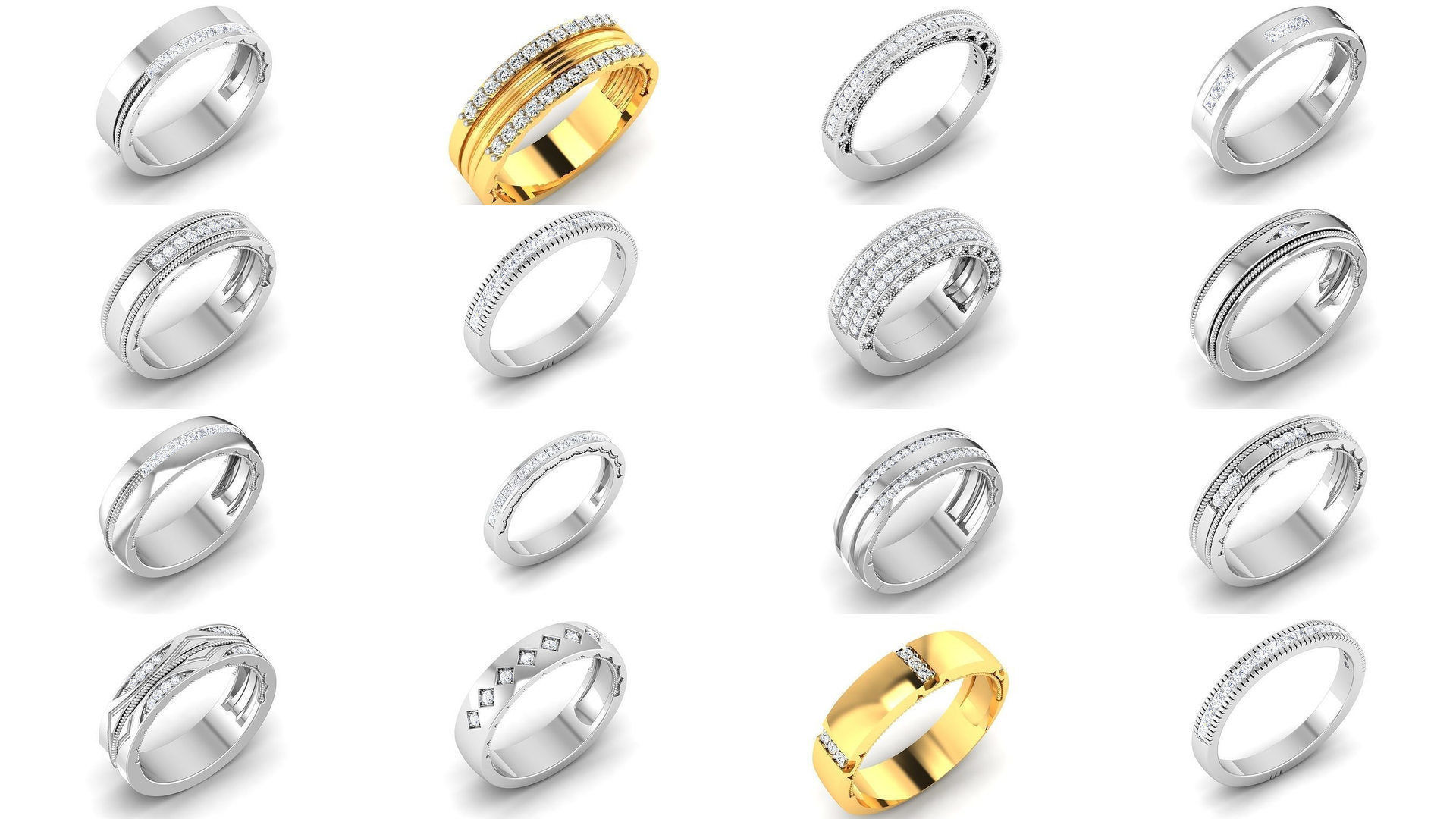 56 Band ring with renders 3dm 3D Model Collection_1