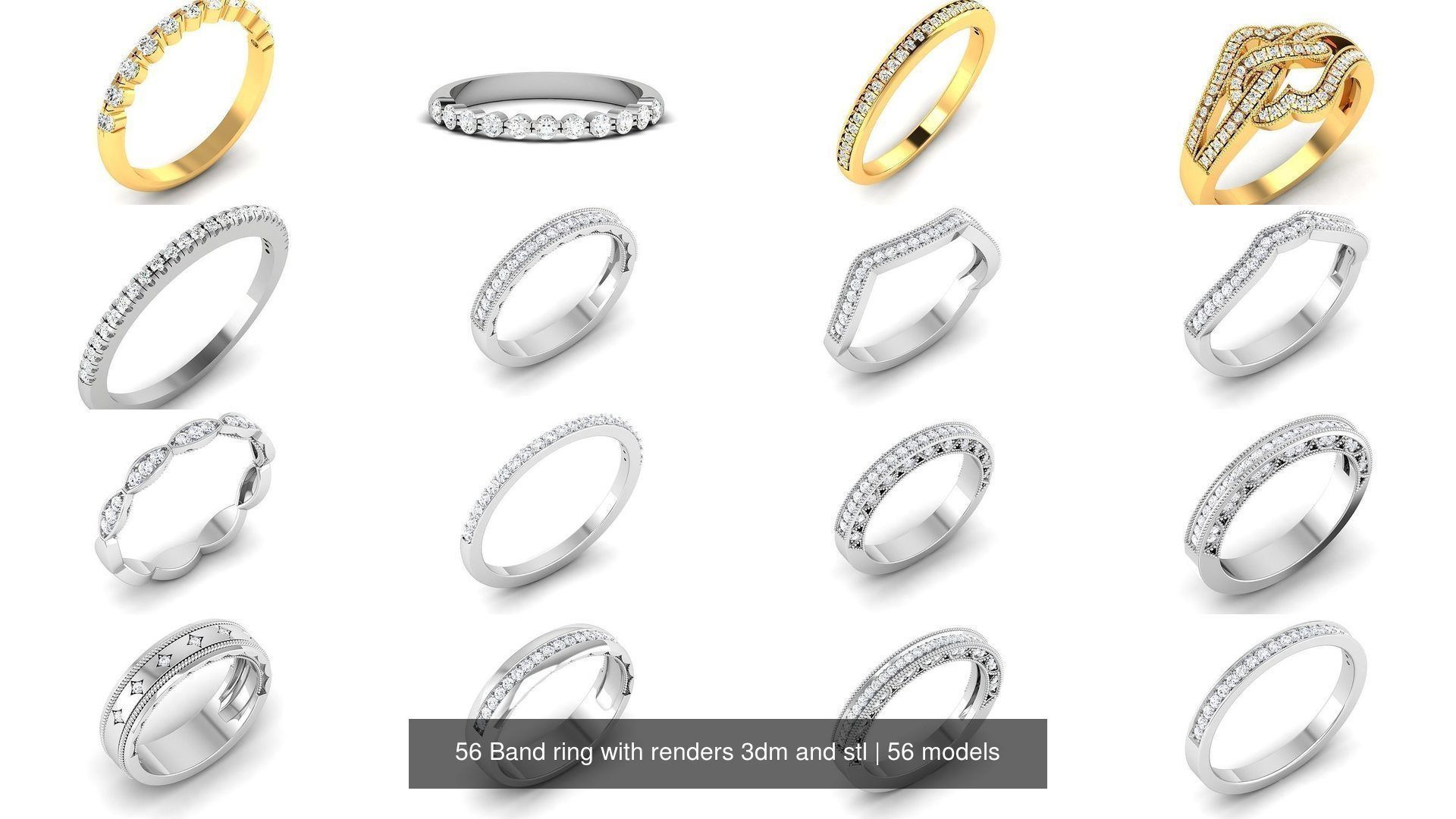 56 Band ring with renders 3dm 3D Model Collection_2