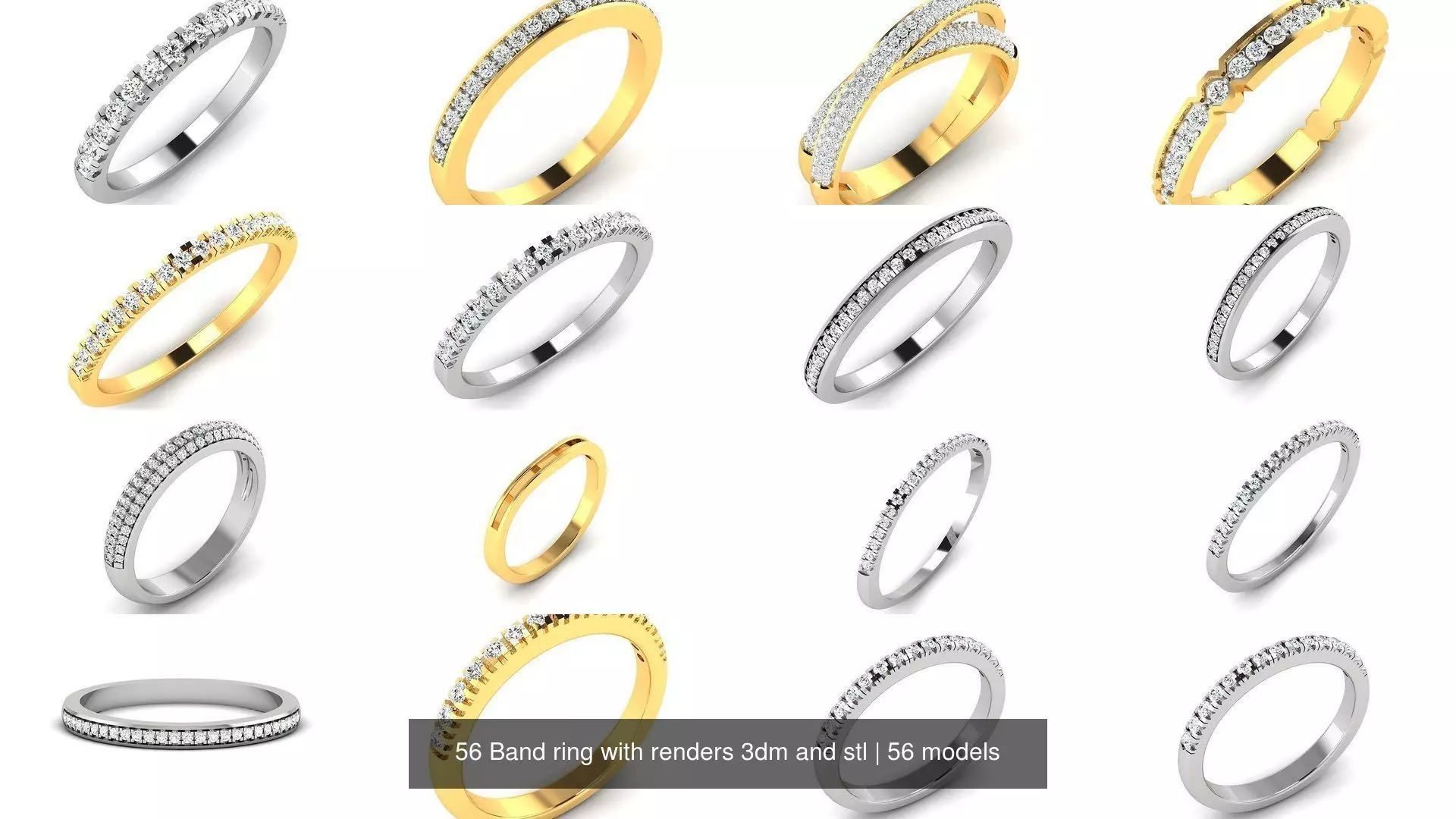 56 Band ring with renders 3dm 3D Model Collection_0