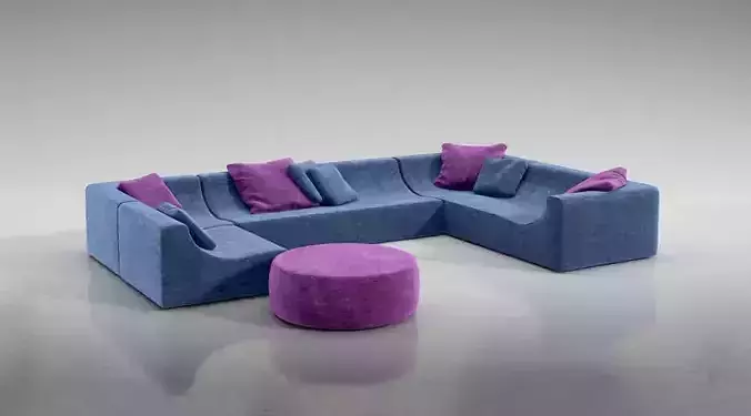 Blue And Lavender Furniture Set Couch Table