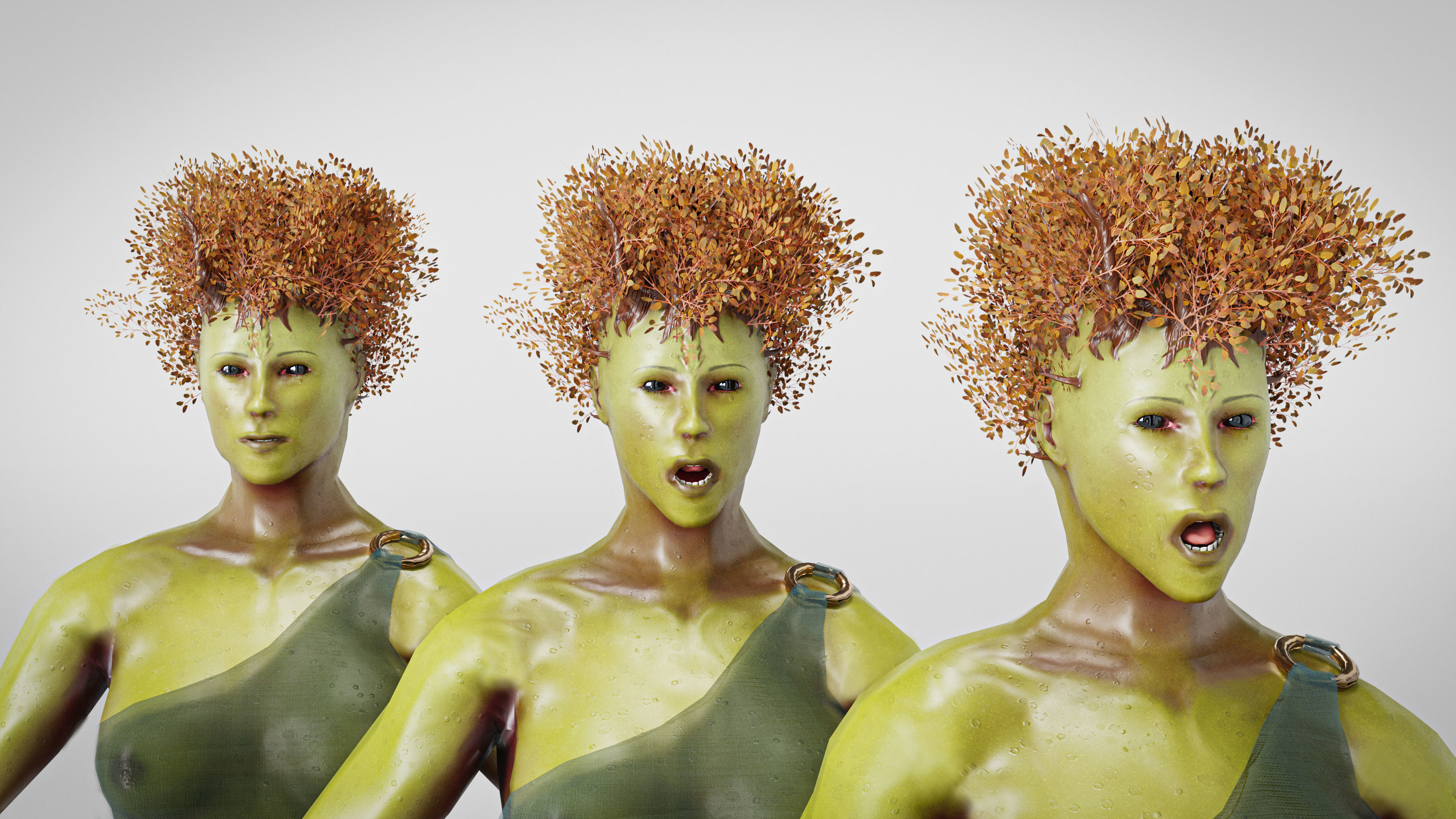 Scandinavian Creature Huldra Low-poly 3D model_11