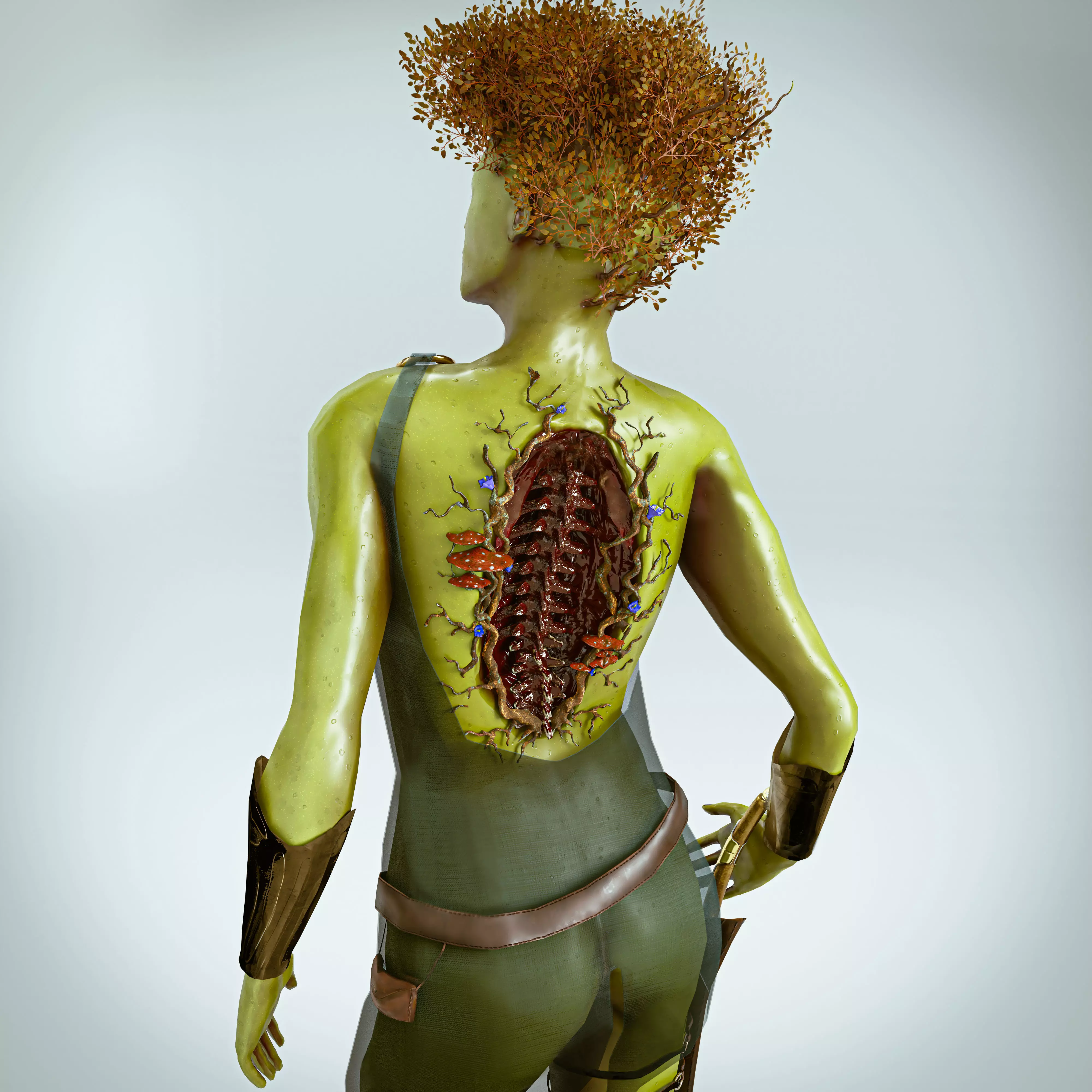 Scandinavian Creature Huldra Low-poly 3D model_0