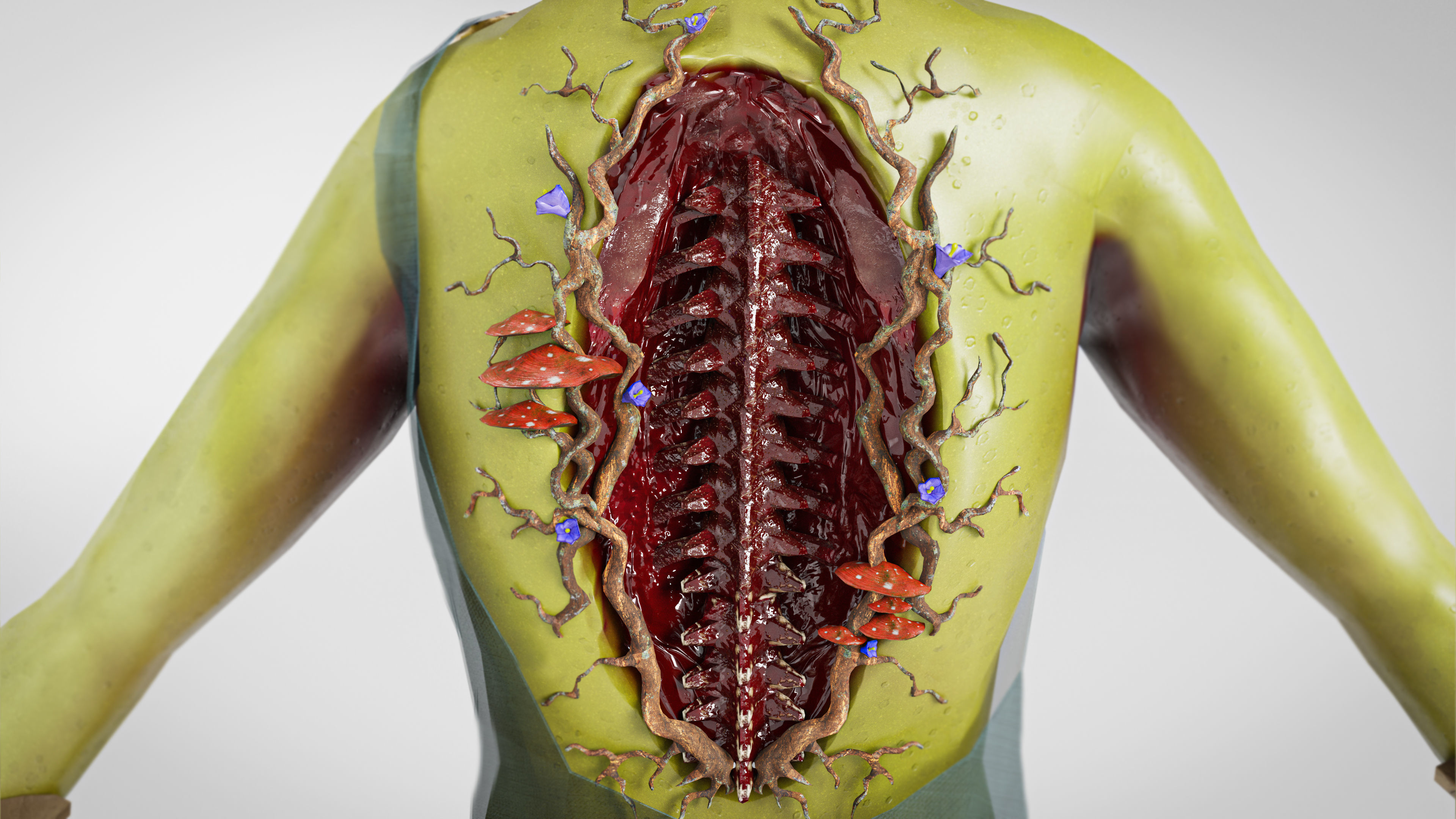 Scandinavian Creature Huldra Low-poly 3D model_2