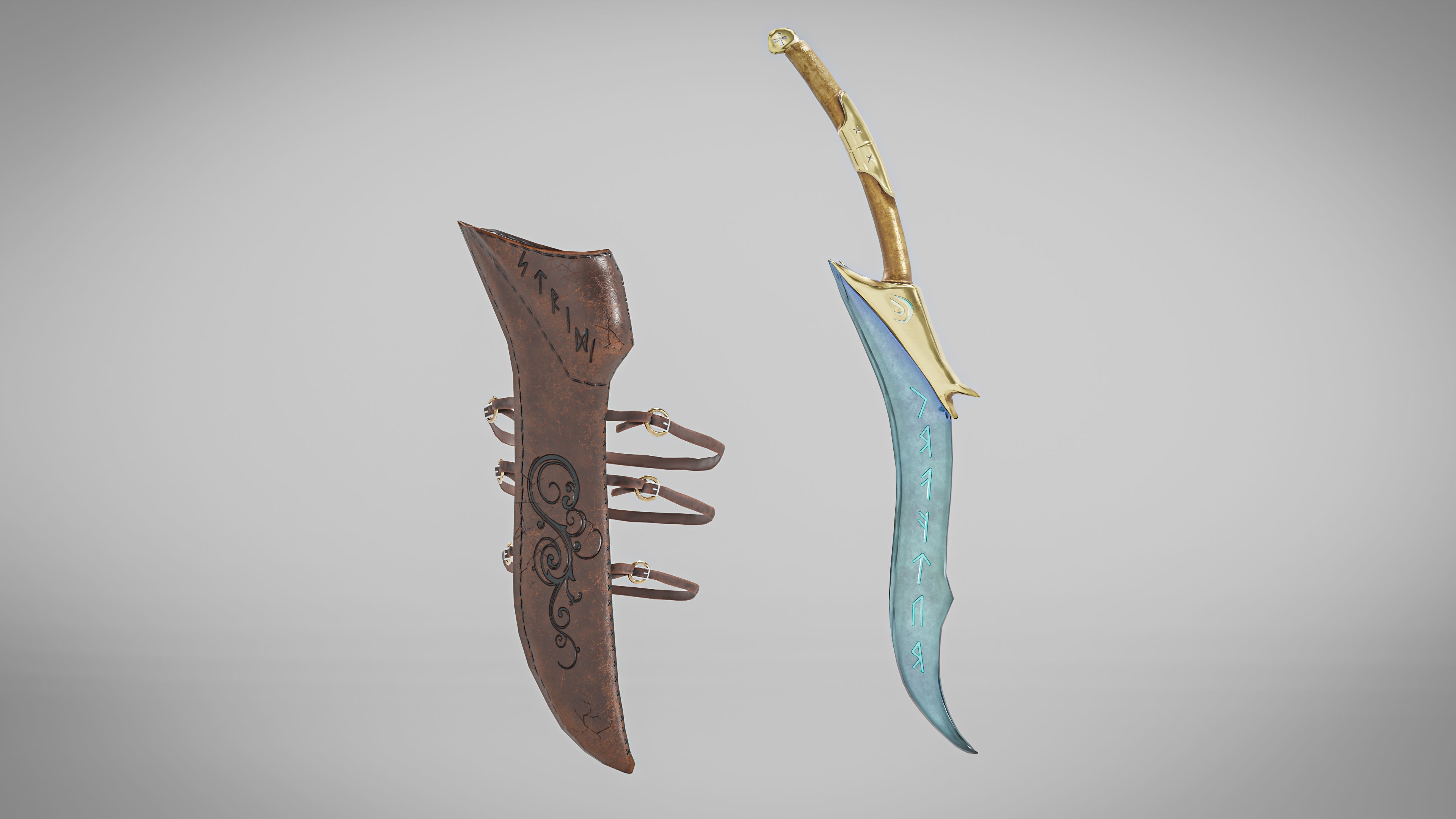 Scandinavian Creature Huldra Low-poly 3D model_15