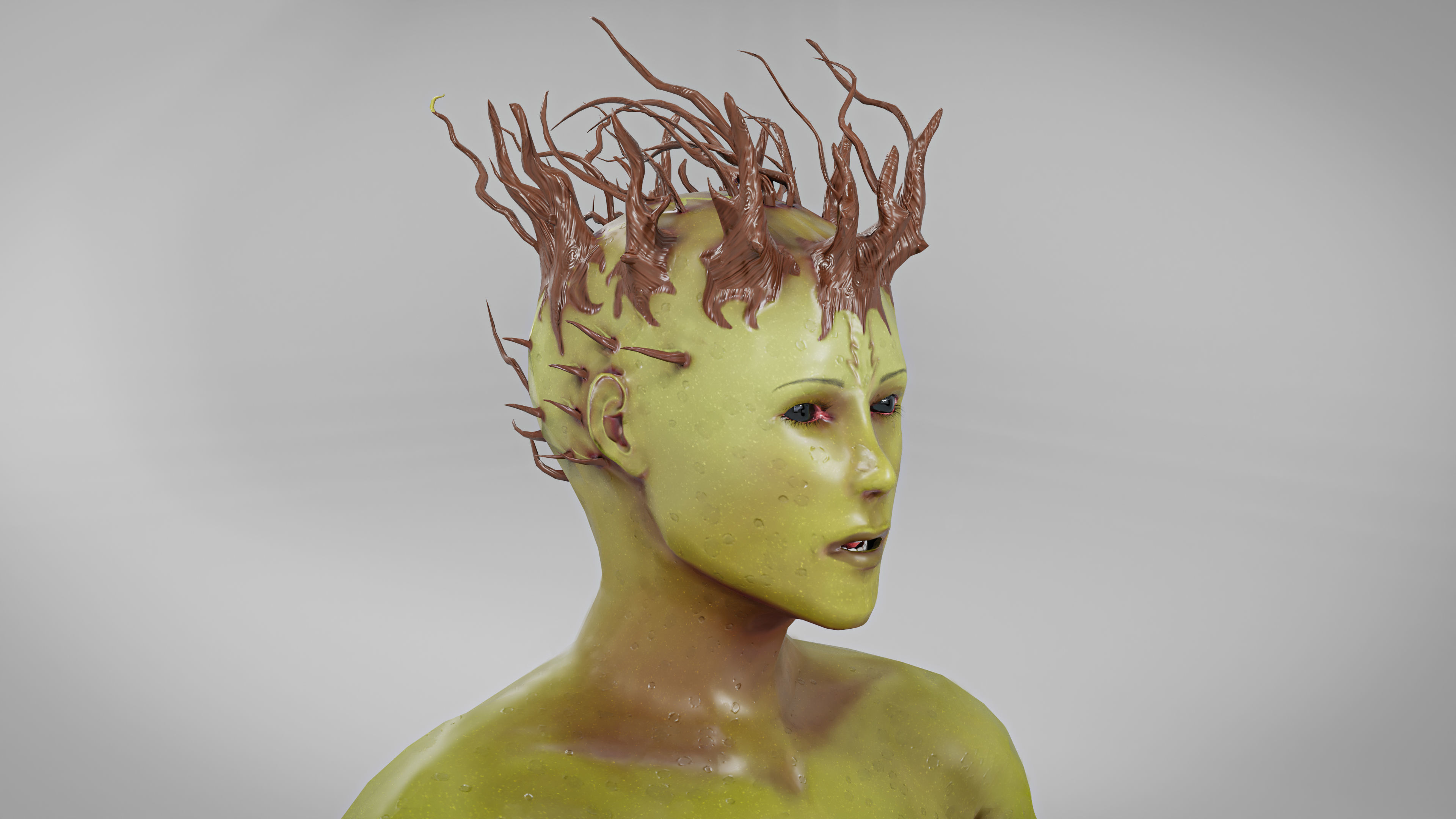 Scandinavian Creature Huldra Low-poly 3D model_13