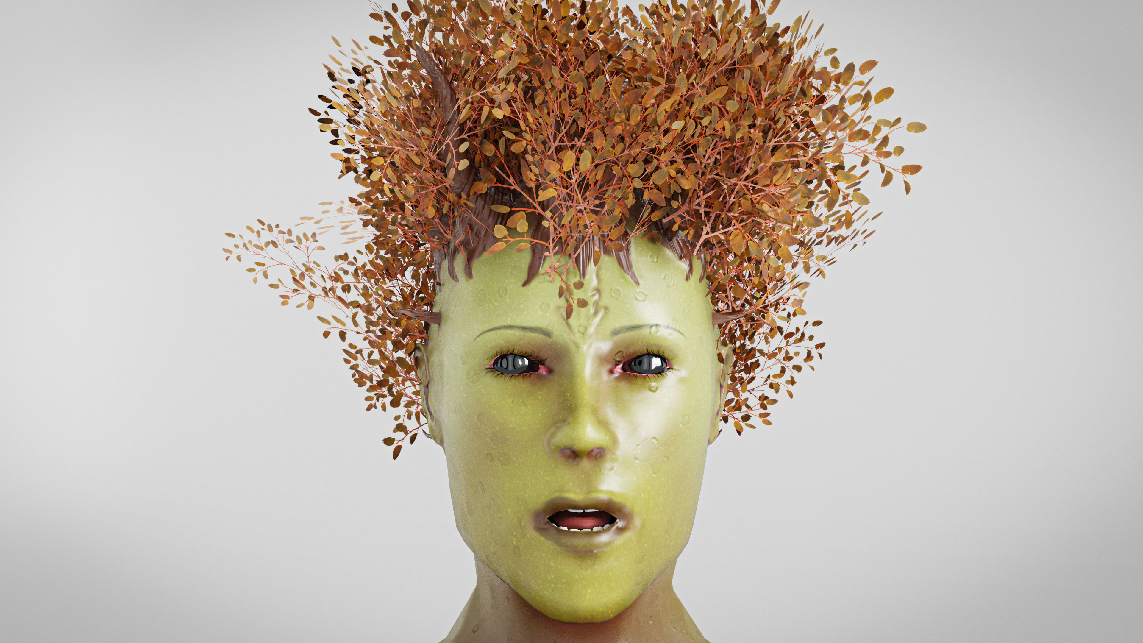 Scandinavian Creature Huldra Low-poly 3D model_10