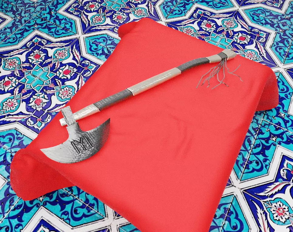 TURGUT BEY AXE Low-poly 3D model_0