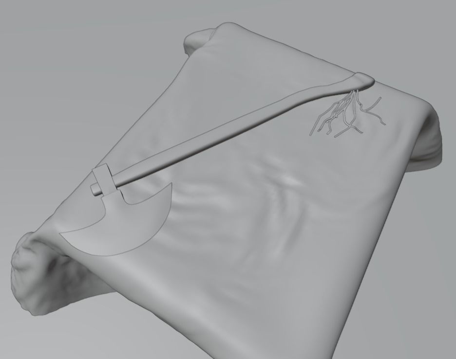 TURGUT BEY AXE Low-poly 3D model_2