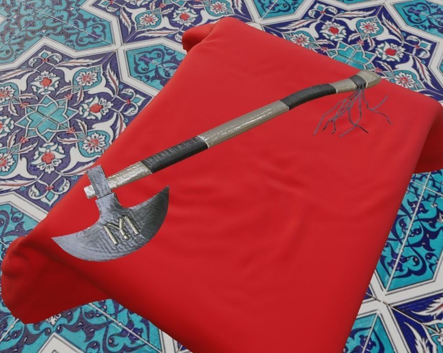TURGUT BEY AXE Low-poly 3D model_1
