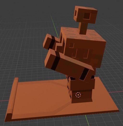 Minecraft Ptrint Copper Golem  3D print model_3