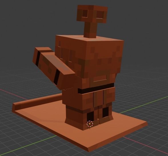 Minecraft Ptrint Copper Golem  3D print model_4