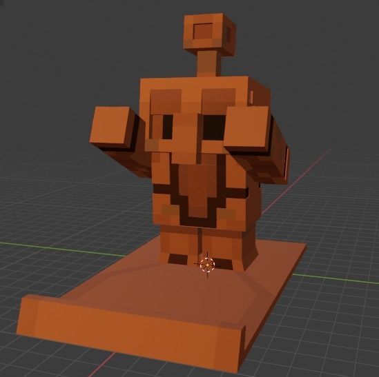 Minecraft Ptrint Copper Golem  3D print model_2