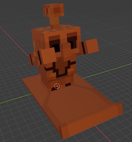 Minecraft Ptrint Copper Golem  3D print model_1