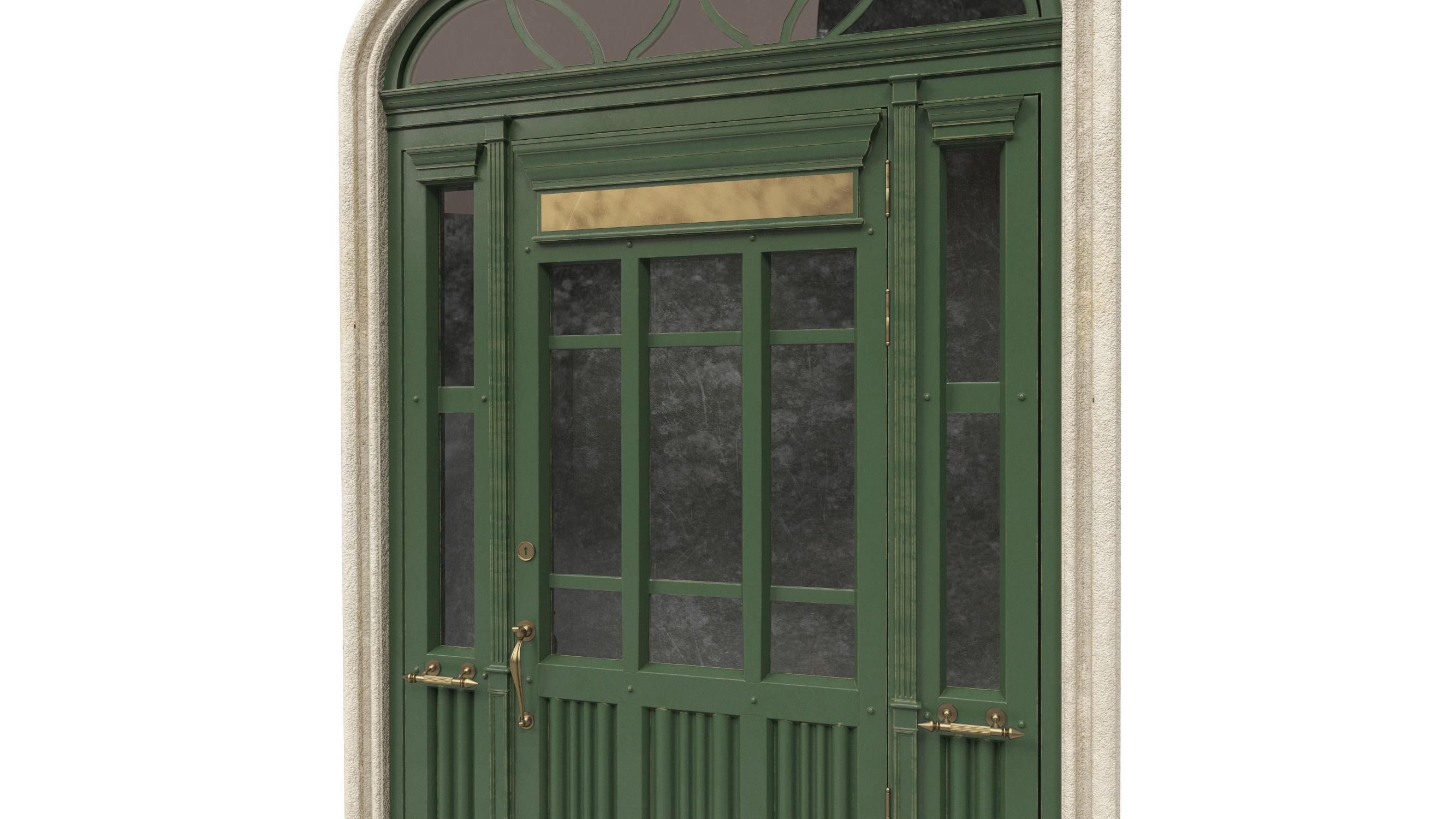Entrance classic door 51 3D model_5