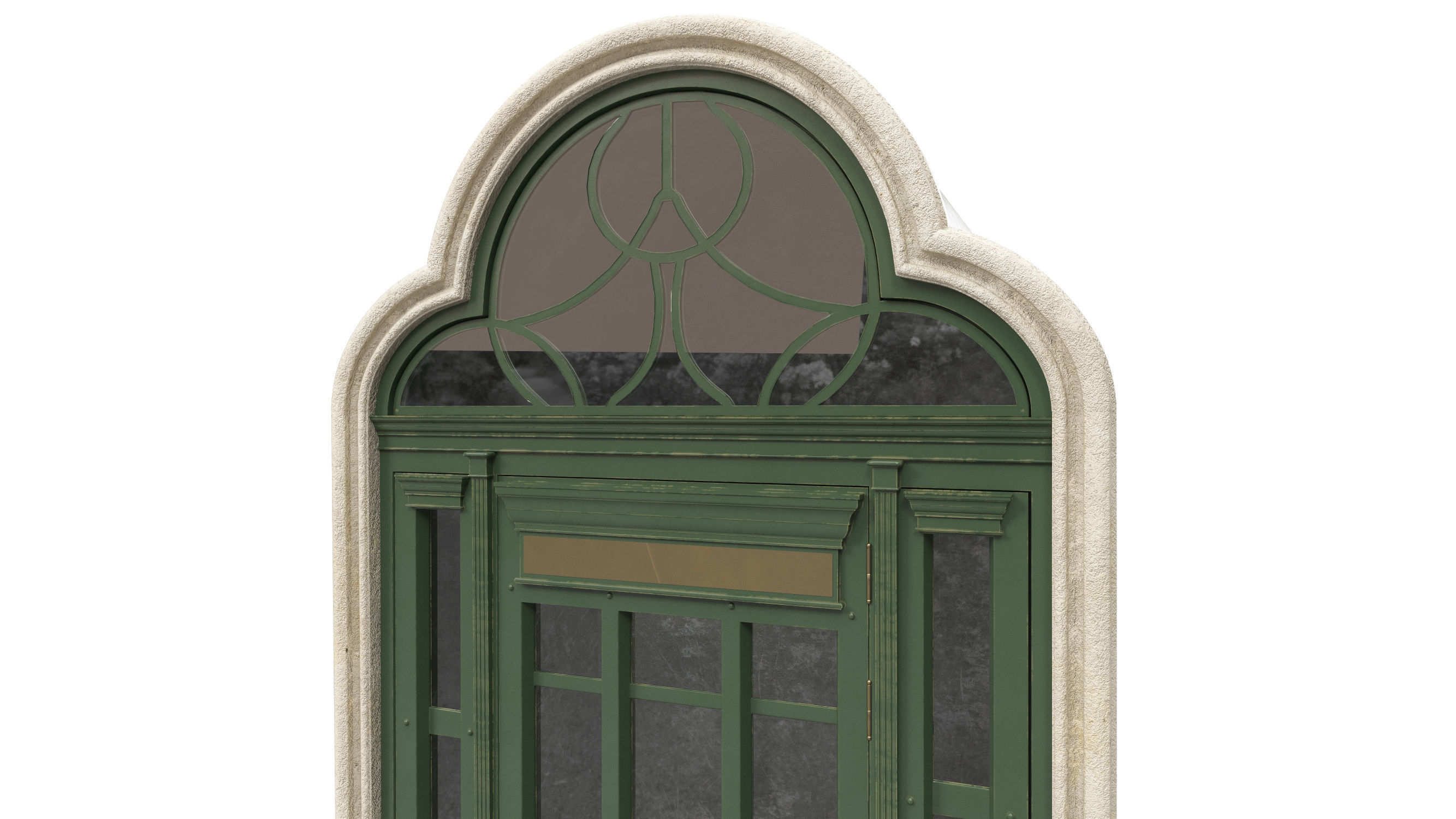 Entrance classic door 51 3D model_2