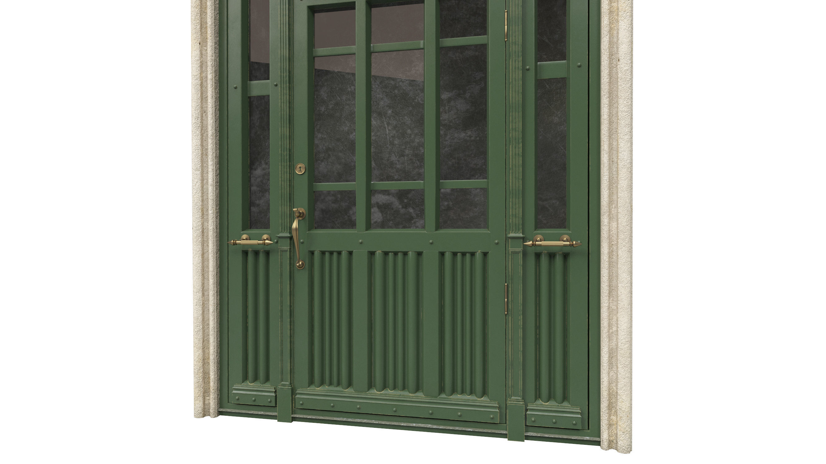 Entrance classic door 51 3D model_4