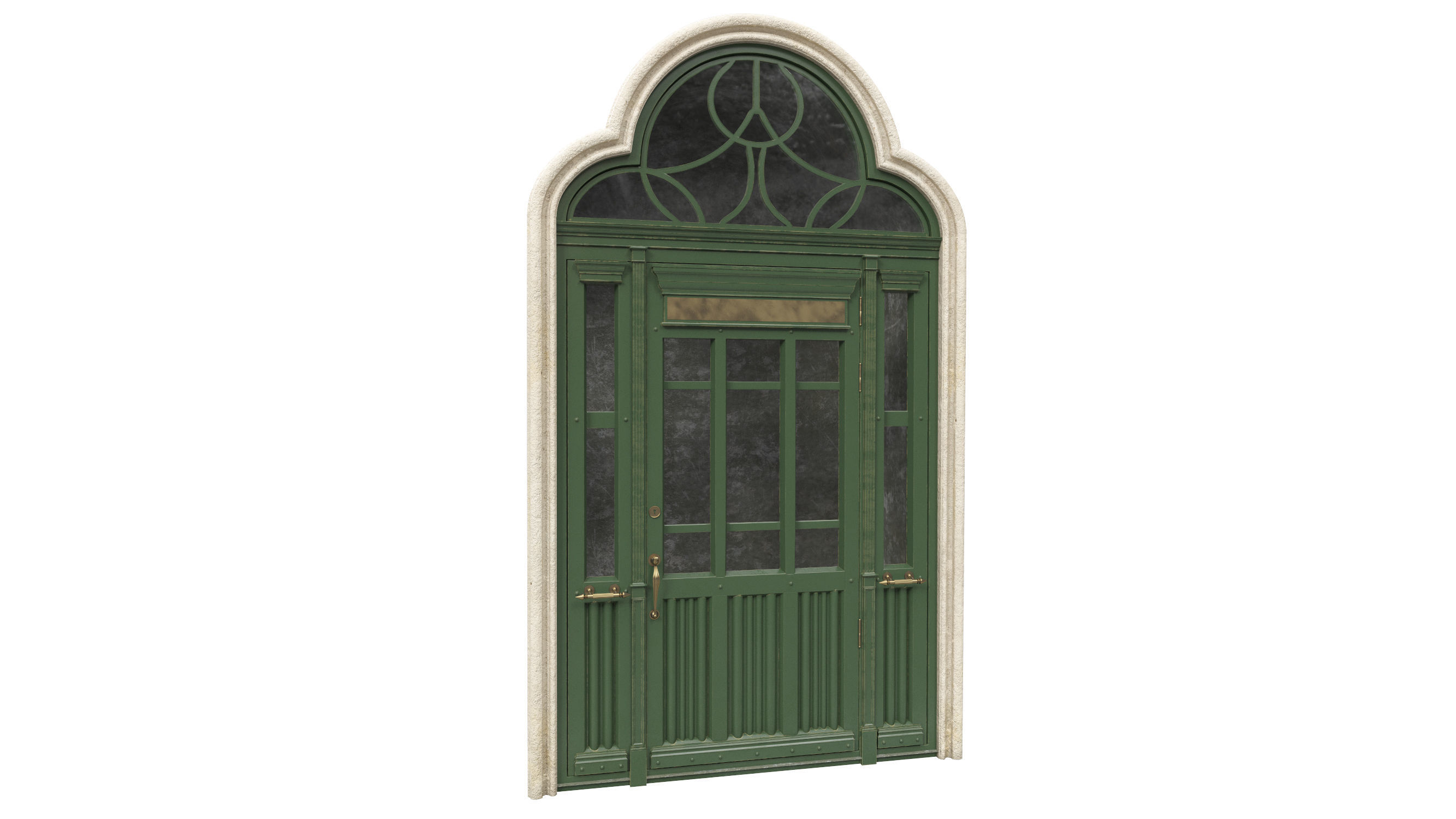 Entrance classic door 51 3D model_3