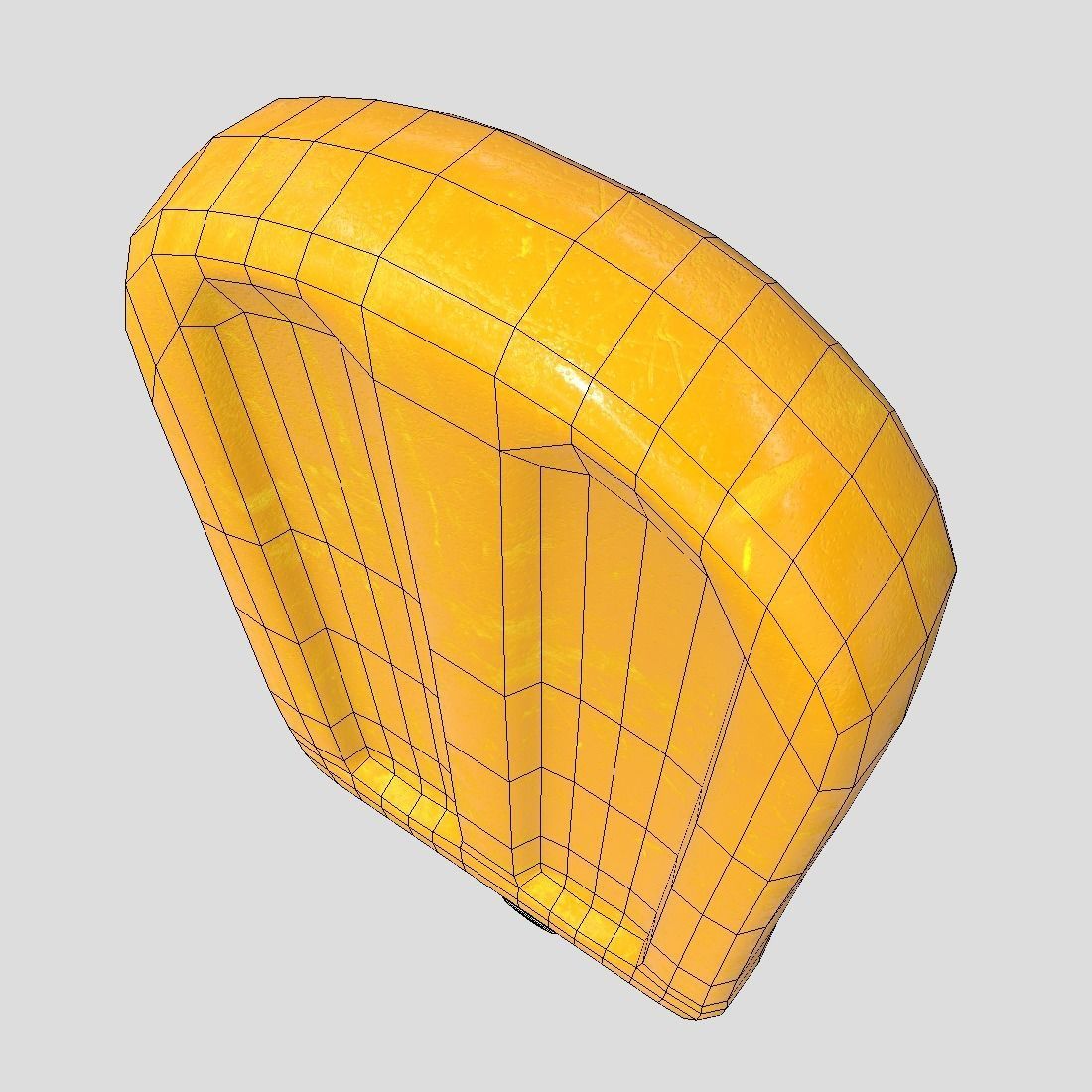 Popsicle 4 orange ice cream on stick Low-poly 3D model_8