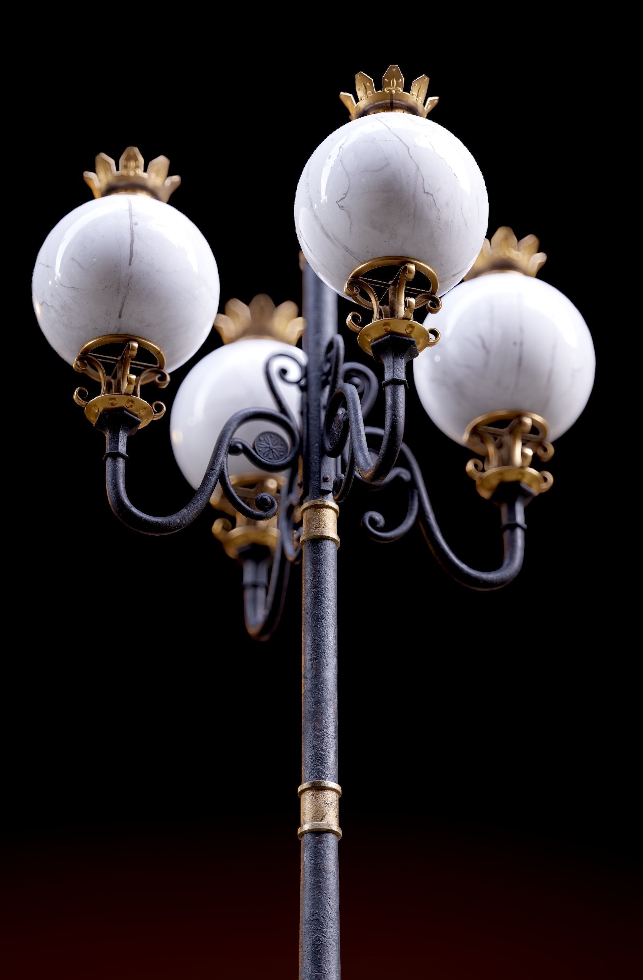 Modular Street Sphere Lamp 8K - 10 sizes Low-poly 3D model_38