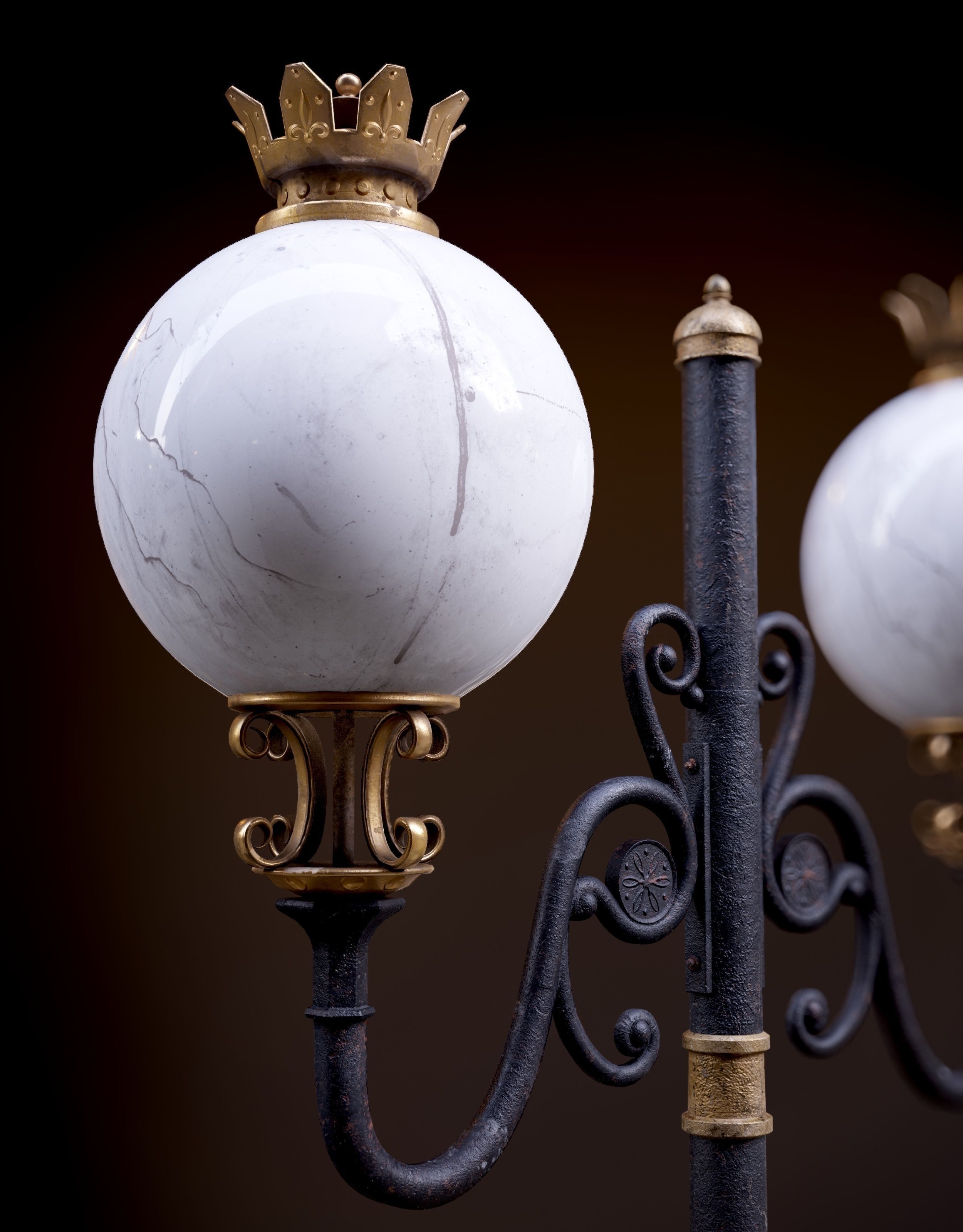 Modular Street Sphere Lamp 8K - 10 sizes Low-poly 3D model_50