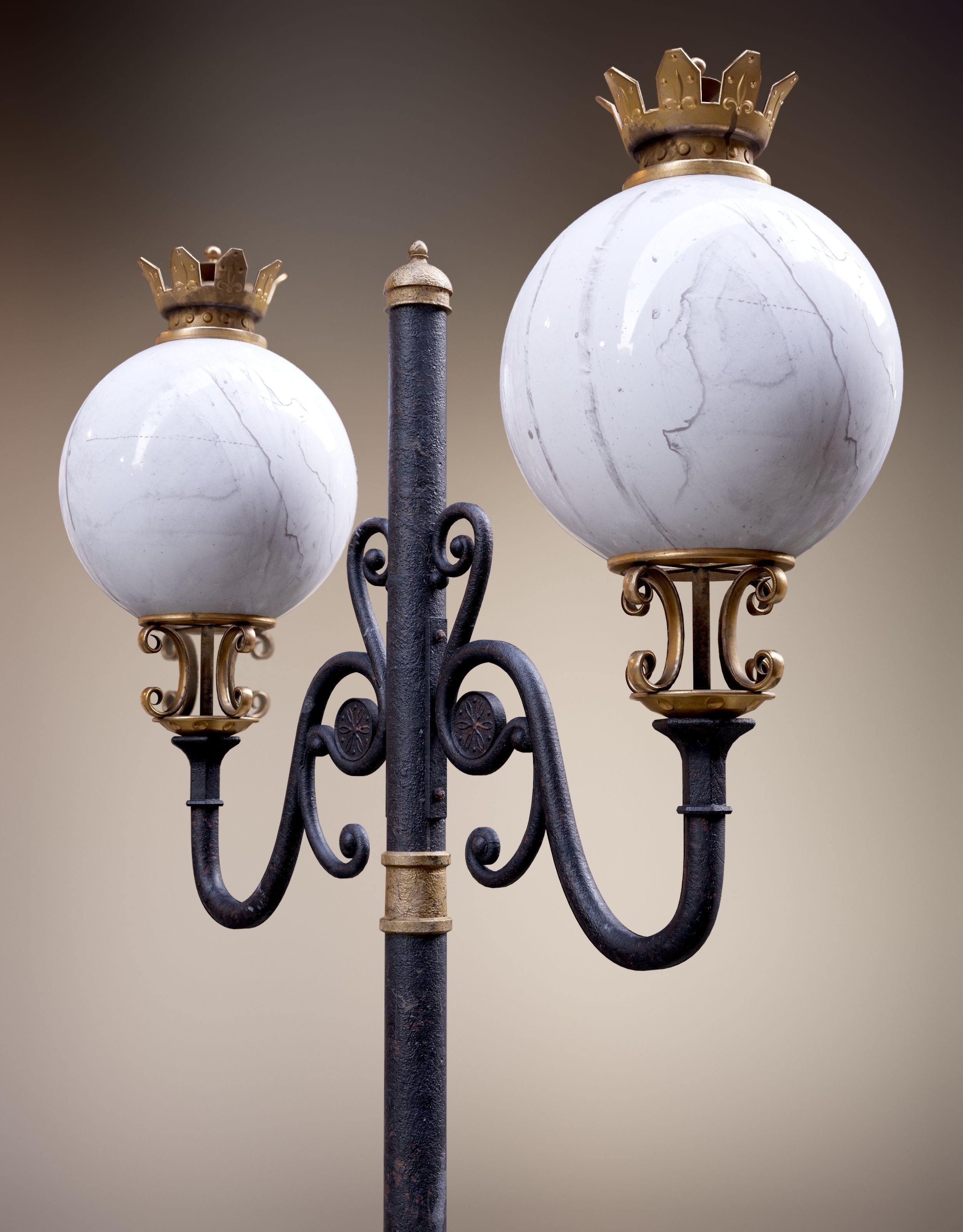 Modular Street Sphere Lamp 8K - 10 sizes Low-poly 3D model_48