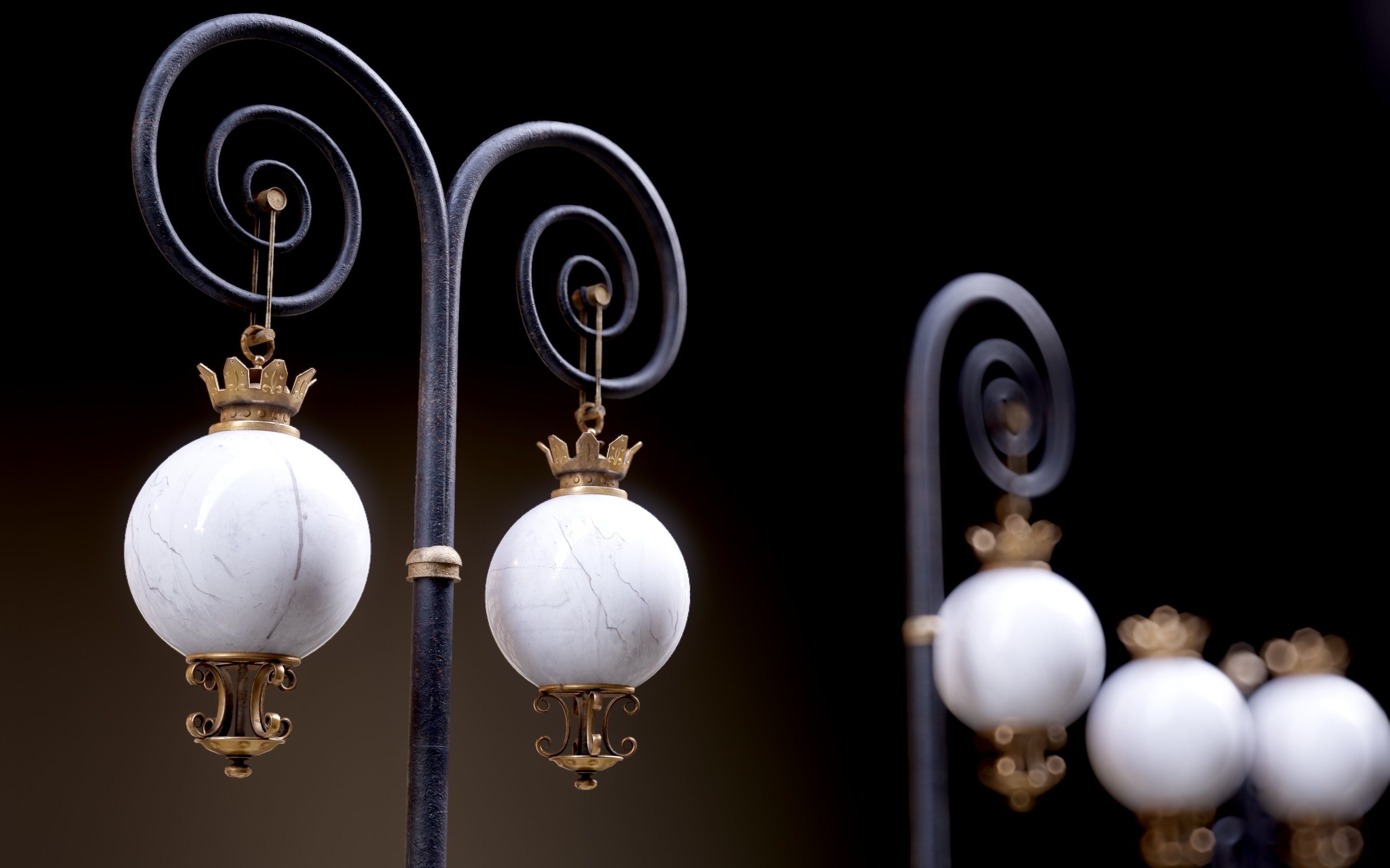 Modular Street Sphere Lamp 8K - 10 sizes Low-poly 3D model_15