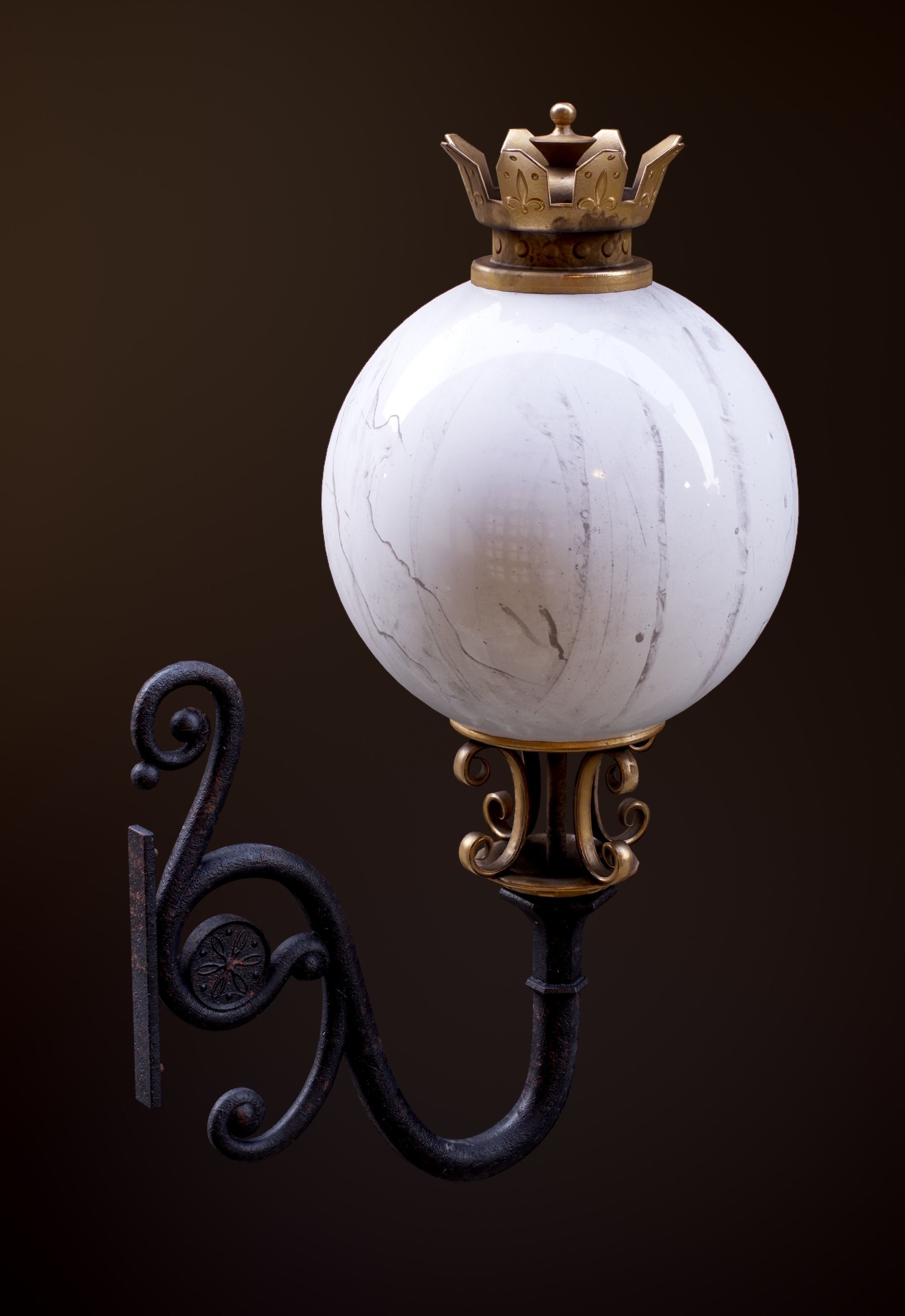 Modular Street Sphere Lamp 8K - 10 sizes Low-poly 3D model_71