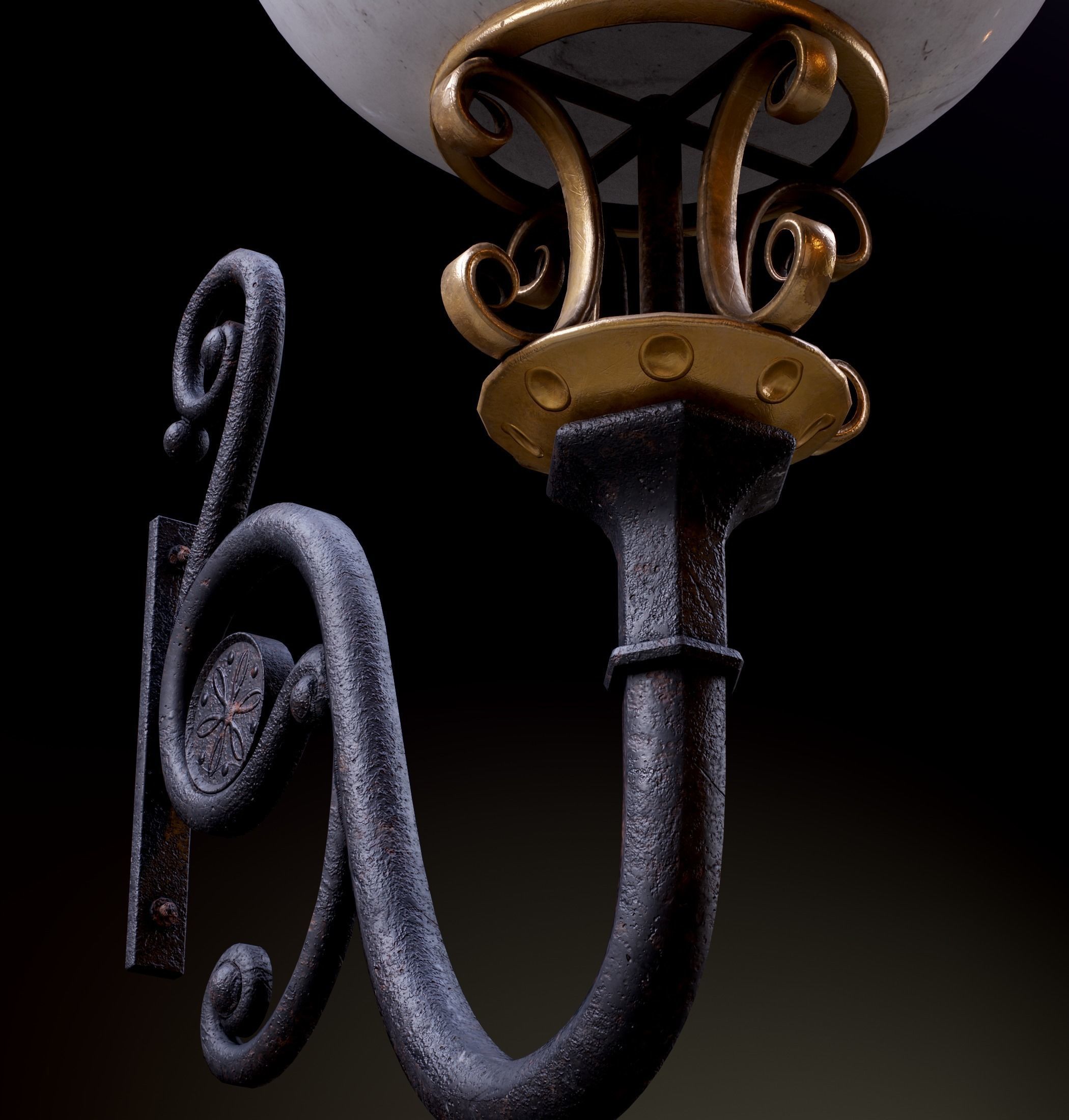 Modular Street Sphere Lamp 8K - 10 sizes Low-poly 3D model_69