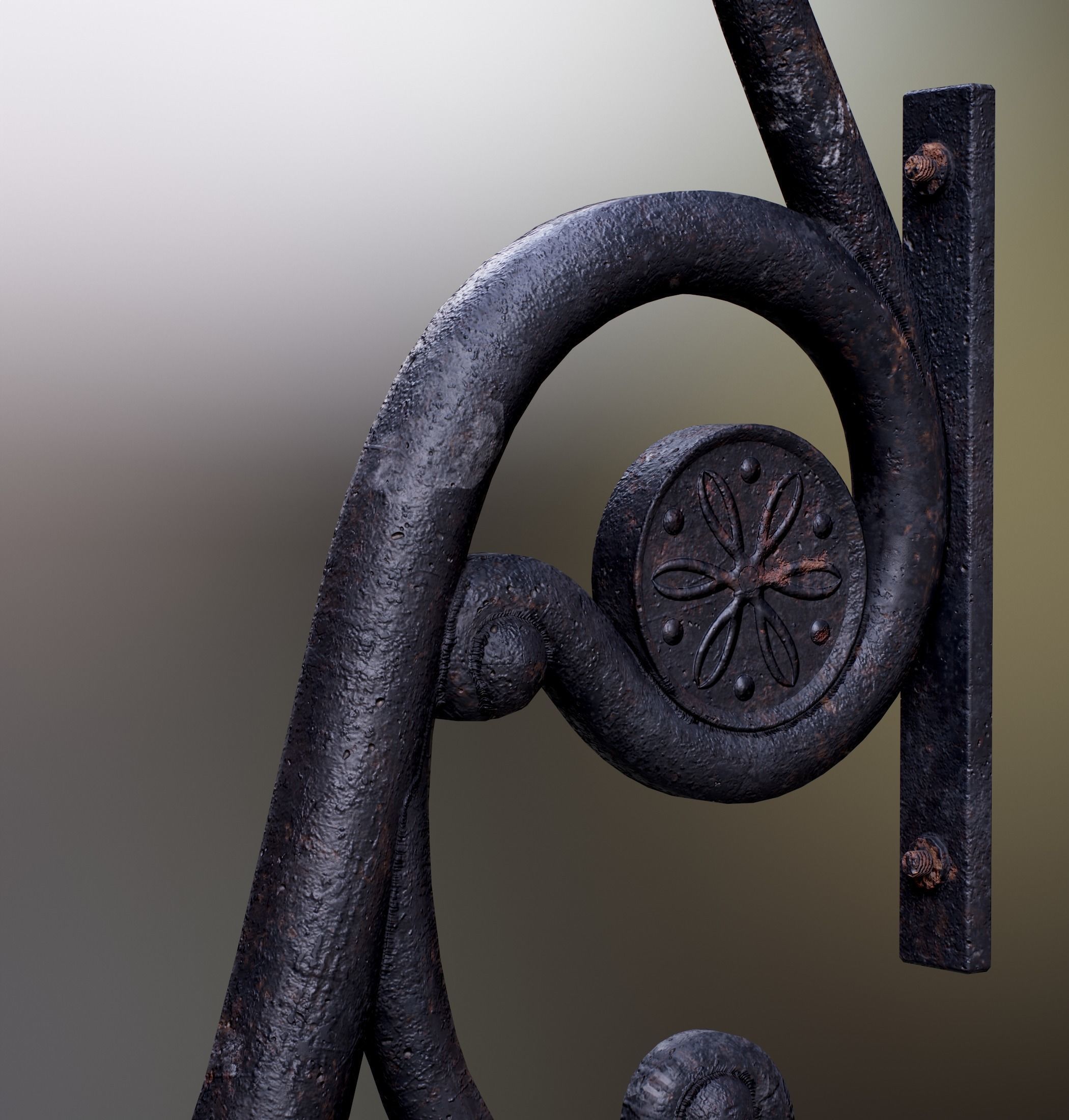 Modular Street Sphere Lamp 8K - 10 sizes Low-poly 3D model_67