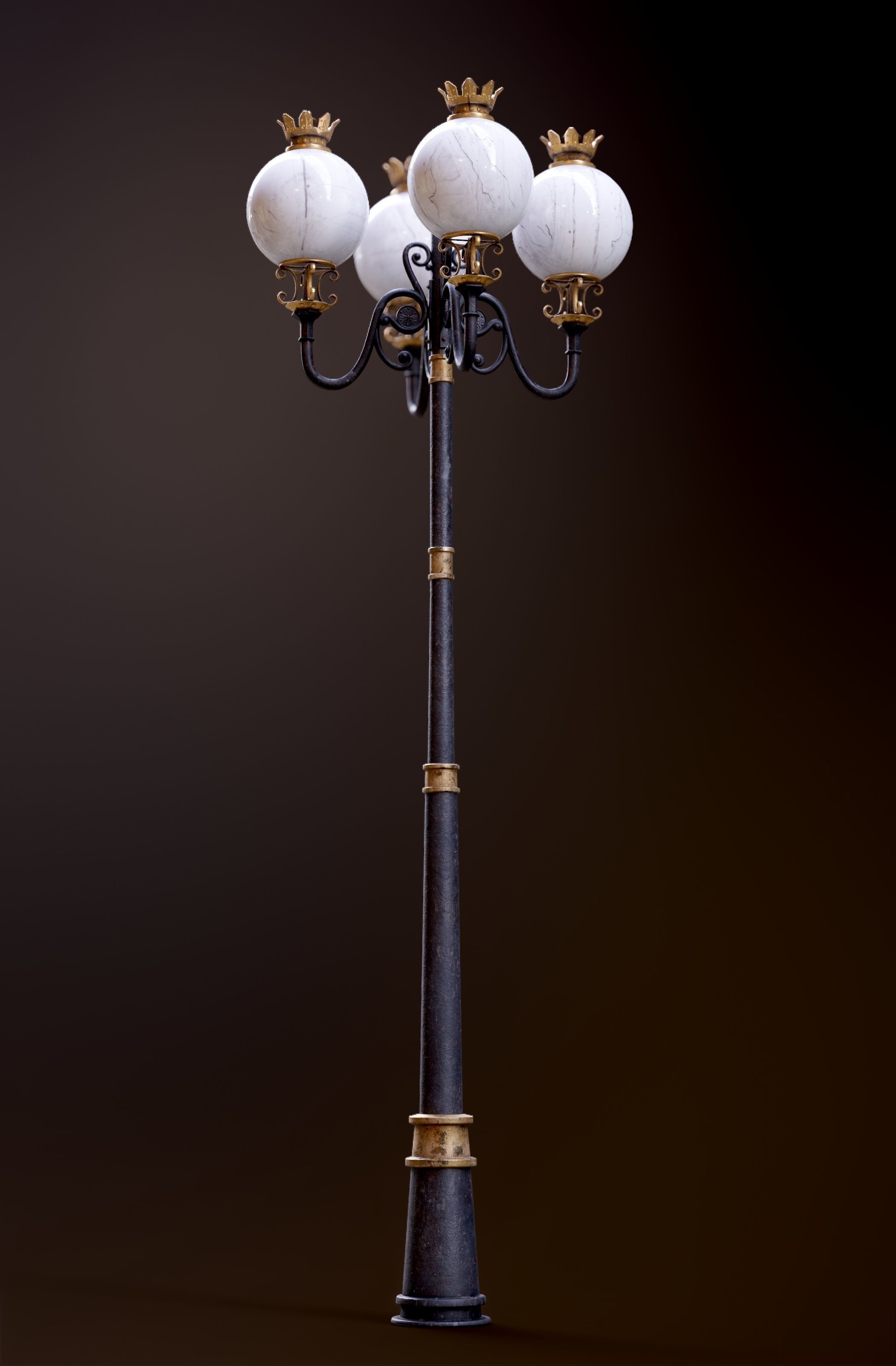 Modular Street Sphere Lamp 8K - 10 sizes Low-poly 3D model_40